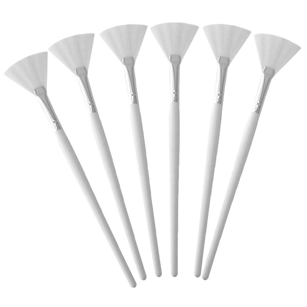 Face Mask Skincare - 6Pcs Fan-Shaped Facial Mask Brush Soft