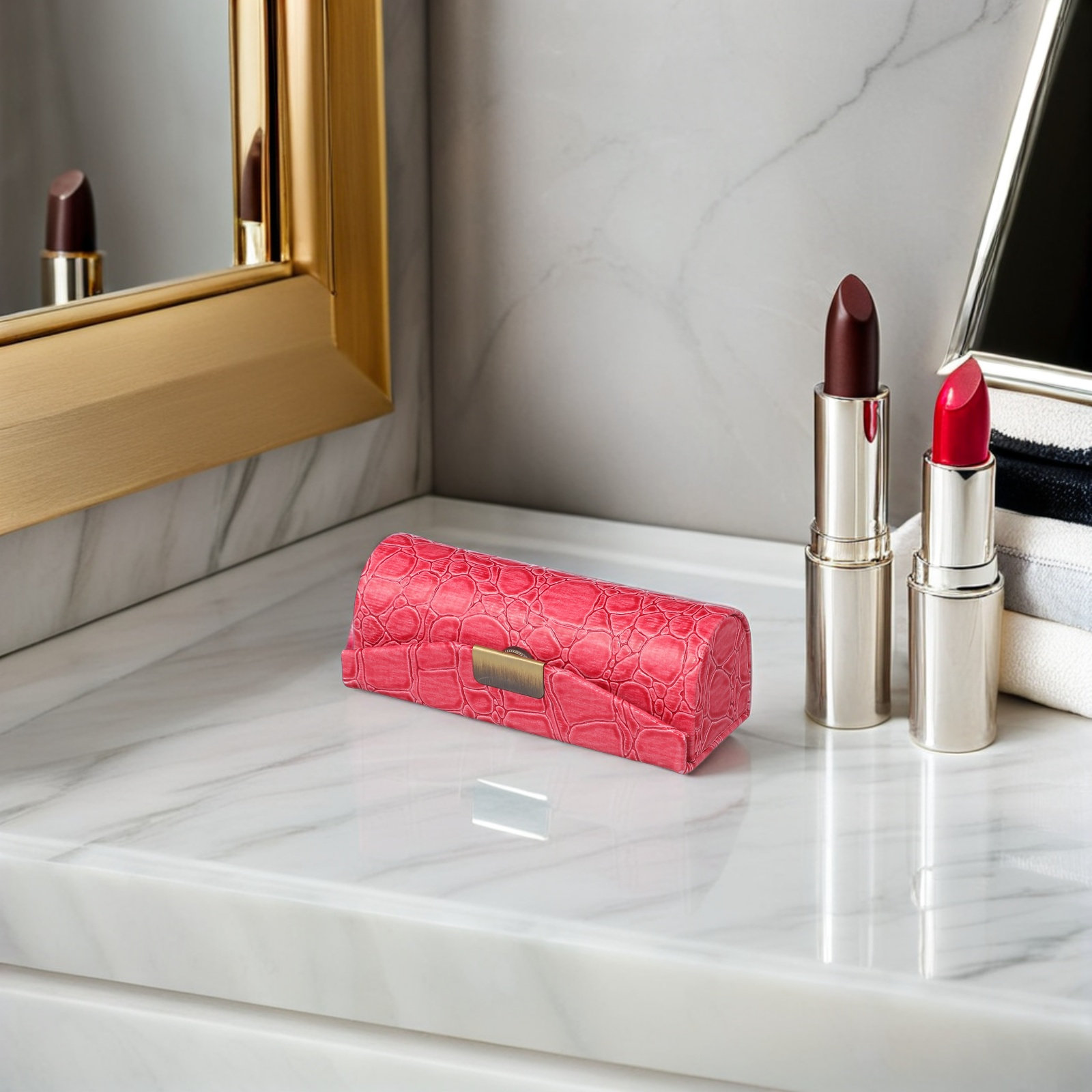 PU Lipstick Case Compact Decor - đánh giá và giá Lip Balm