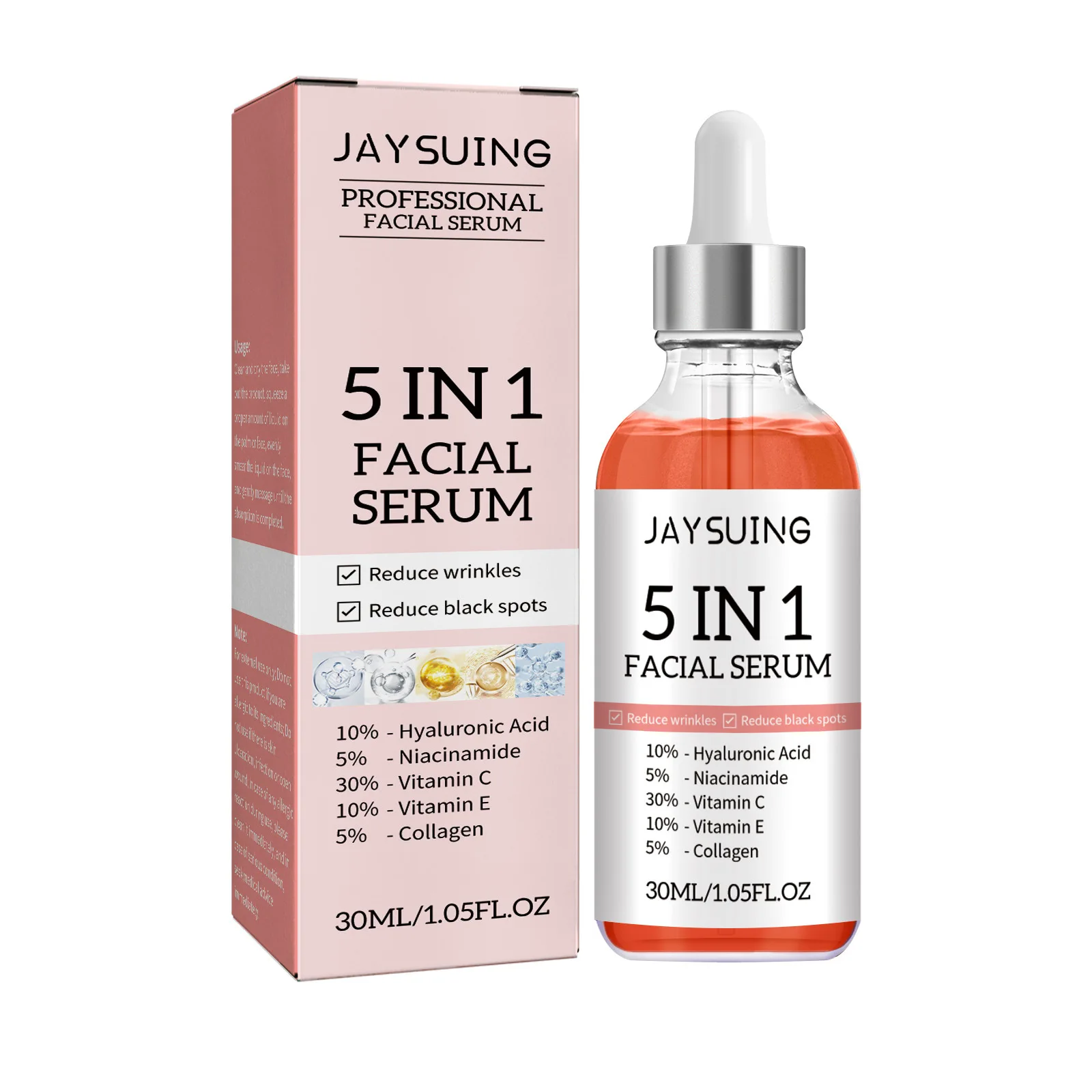 5 In 1 Moisturizing Facial Ser - đánh giá và giá Vitamin C Serum