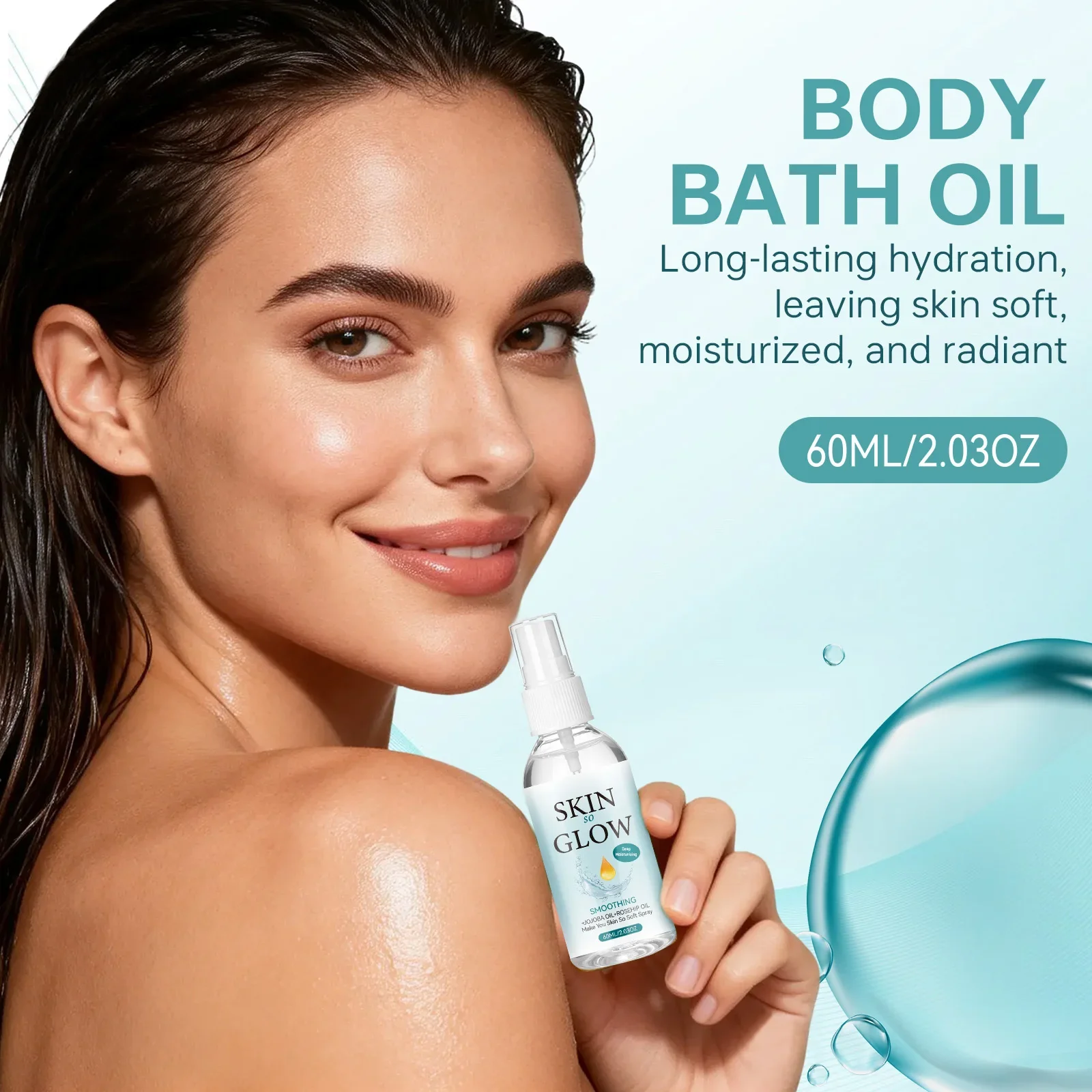 Glow Body Oil Spray 60ml with  - đánh giá và giá Face Oil Rosehip