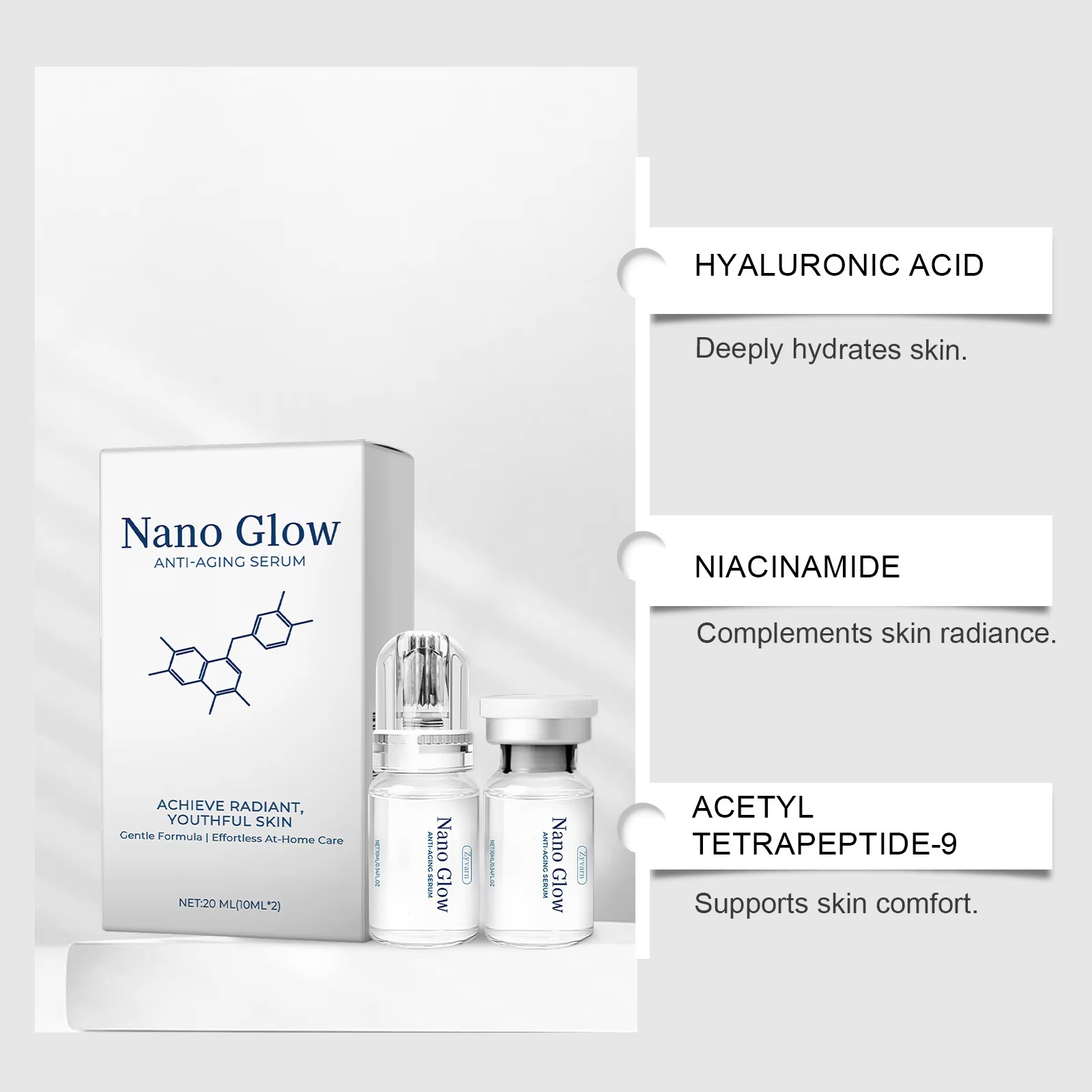 2*10ML Facial Hyaluronic Acid  - đánh giá và giá Face Moisturizer